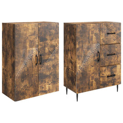 vidaXL Cabinet Set 2 pcs Smoked Oak 66 x 34.5 x 89.5 cm 4