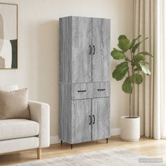 Cabinet Set 2 pcs Engineered Wood Grey sonoma