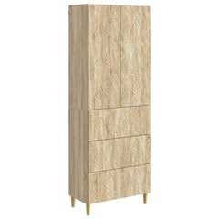 vidaXL Cabinet Set 2 pcs 66 x 34.5 x 90 cm Engineered Wood Sonoma Oak 2