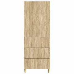 vidaXL Cabinet Set 2 pcs 66 x 34.5 x 90 cm Engineered Wood Sonoma Oak 5