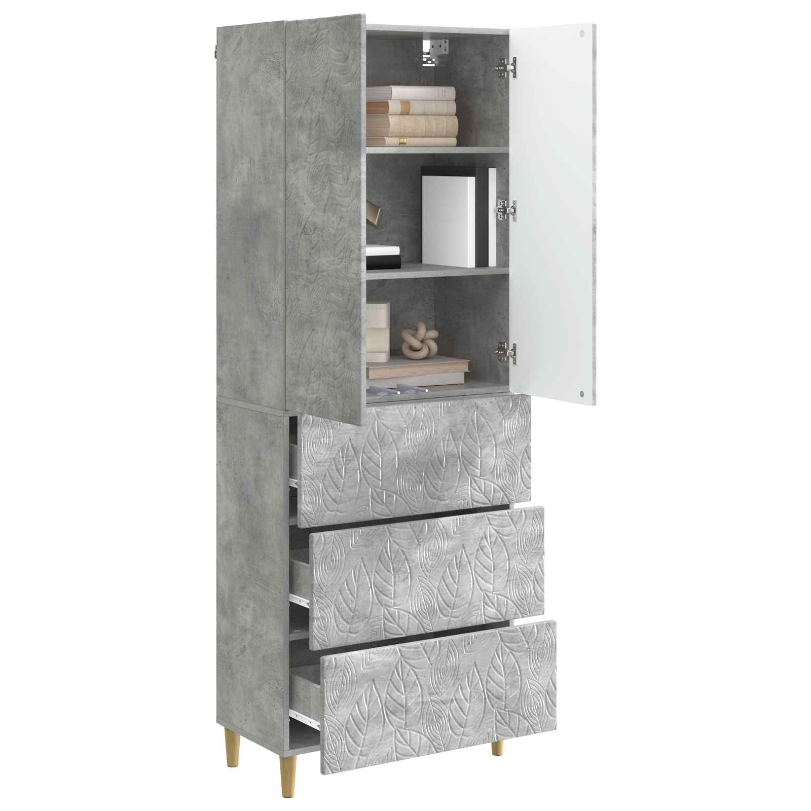 vidaXL Cabinet Set 2 pcs 66 x 34.5 x 90 cm Engineered Wood 3