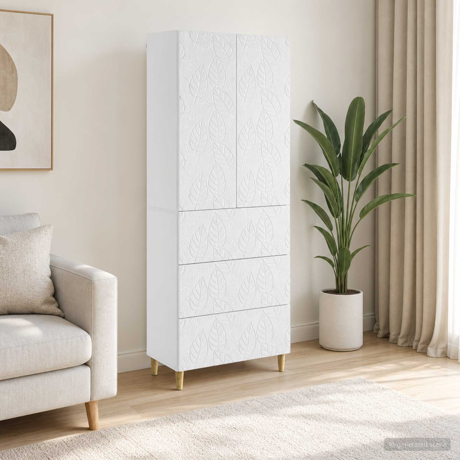 vidaXL Cabinet Set 2 pcs 66 x 34.5 x 90 cm Engineered Wood 1