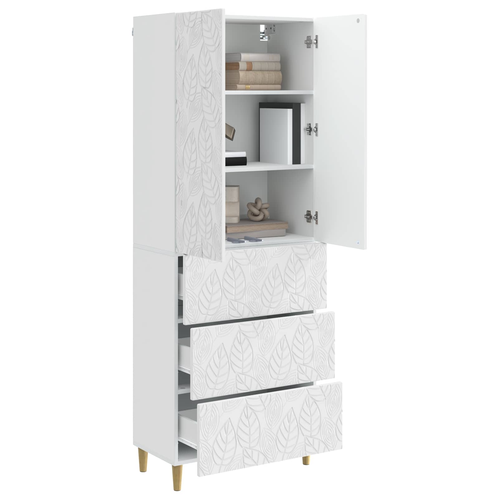 vidaXL Cabinet Set 2 pcs 66 x 34.5 x 90 cm Engineered Wood 3