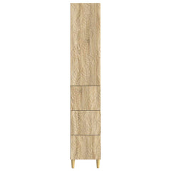 vidaXL Cabinet Set 2 pcs 33 x 34.5 x 90 cm Engineered Wood Sonoma Oak 5