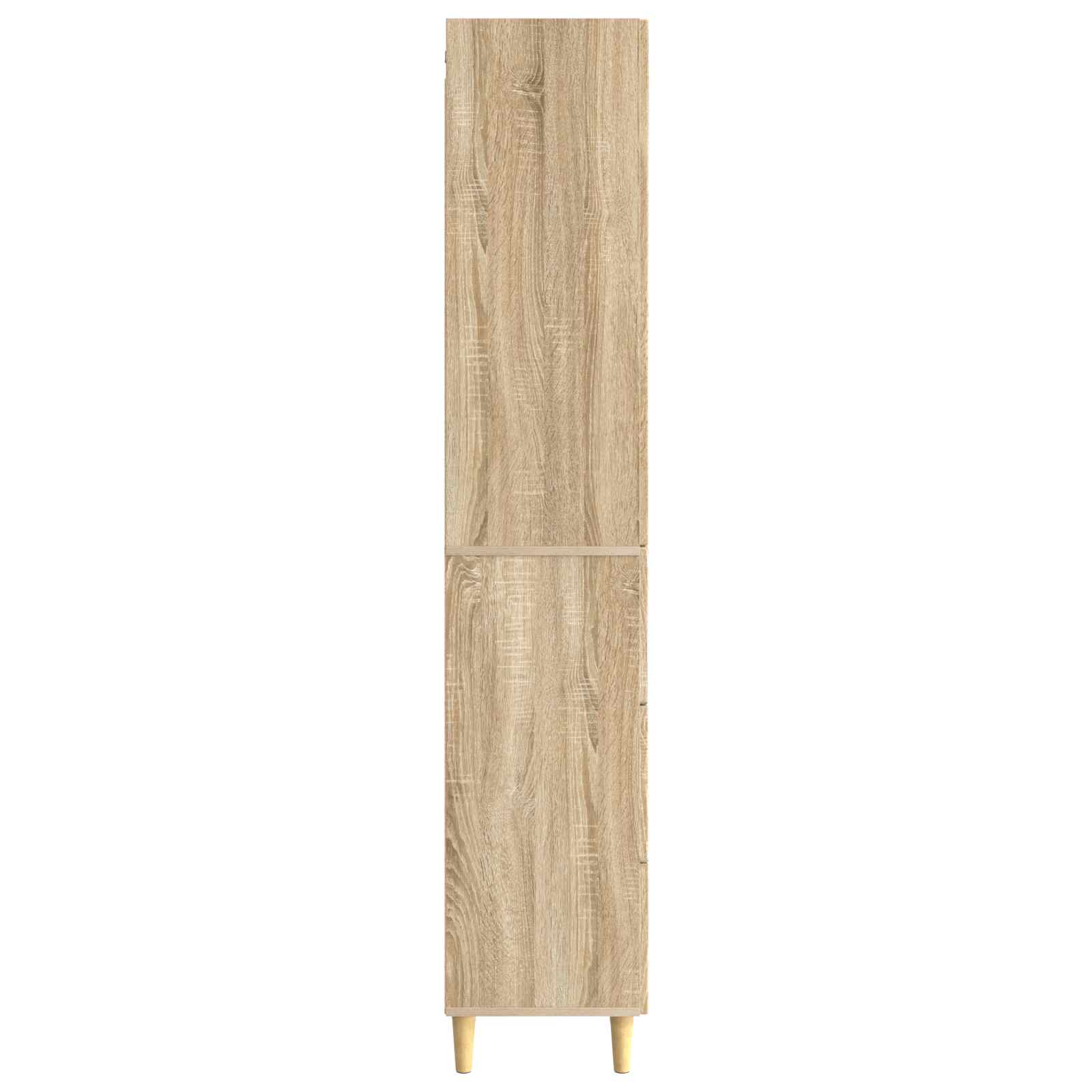 vidaXL Cabinet Set 2 pcs 33 x 34.5 x 90 cm Engineered Wood Sonoma Oak 6