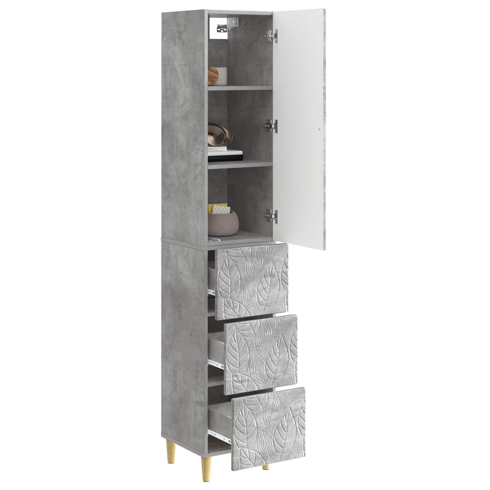 vidaXL Cabinet Set 2 pcs 33 x 34.5 x 90 cm Engineered Wood 3