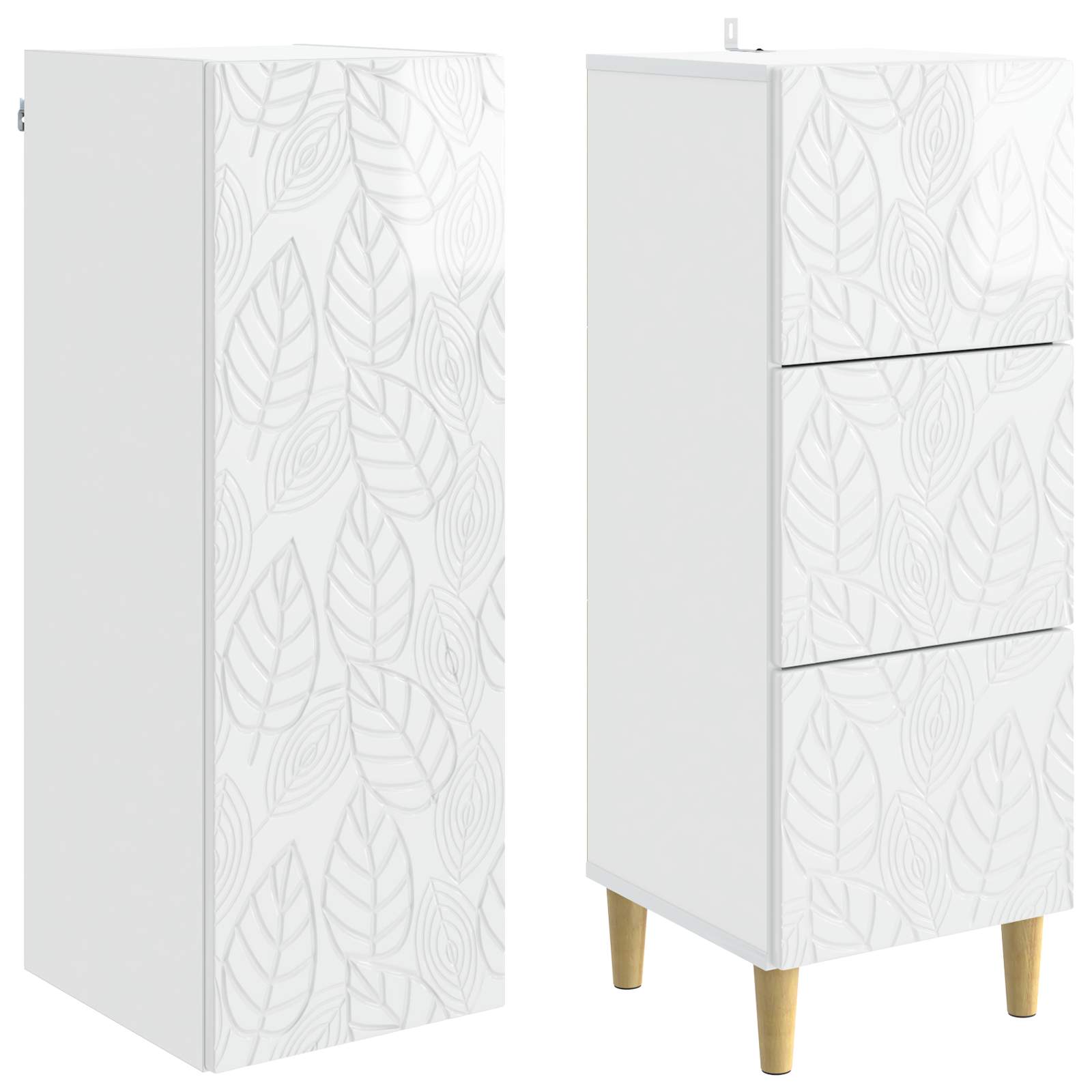 vidaXL Cabinet Set 2 pcs 33 x 34.5 x 90 cm Engineered Wood 4
