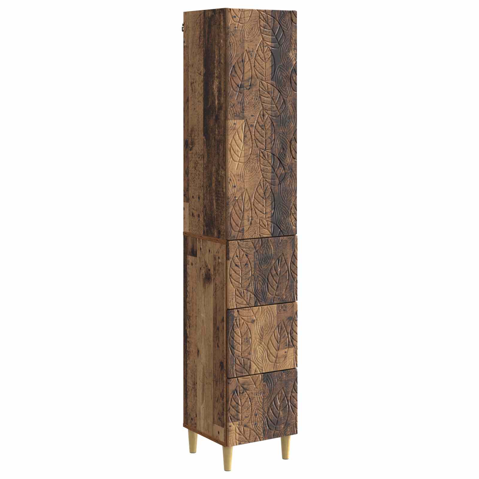 vidaXL Cabinet Set 2 pcs 33 x 34.5 x 90 cm Engineered Wood Old Wood 2