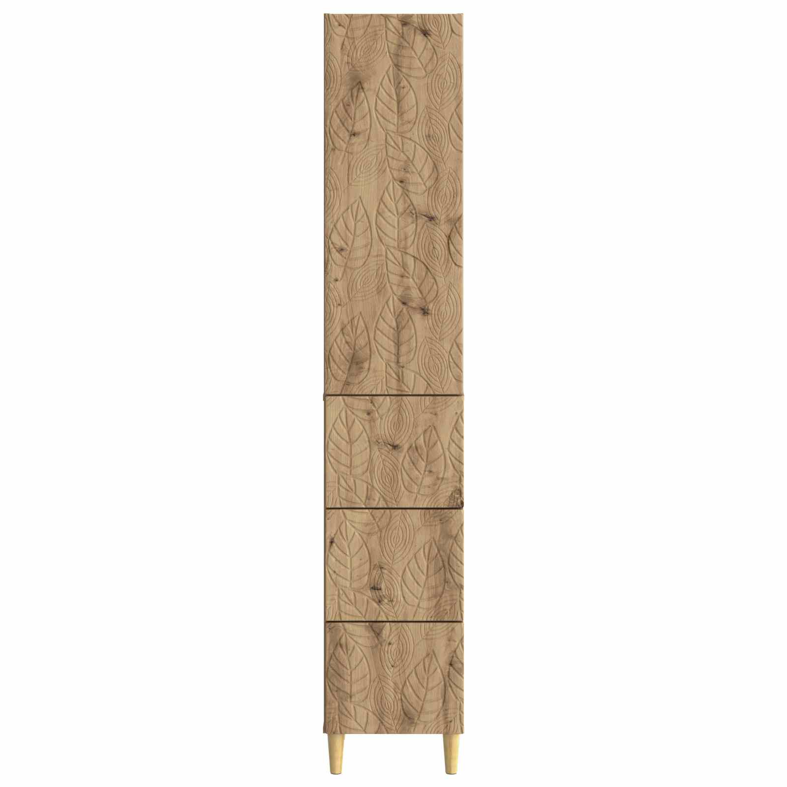 vidaXL Cabinet Set 2 pcs 33 x 34.5 x 90 cm Engineered Wood Artisan Oak 5