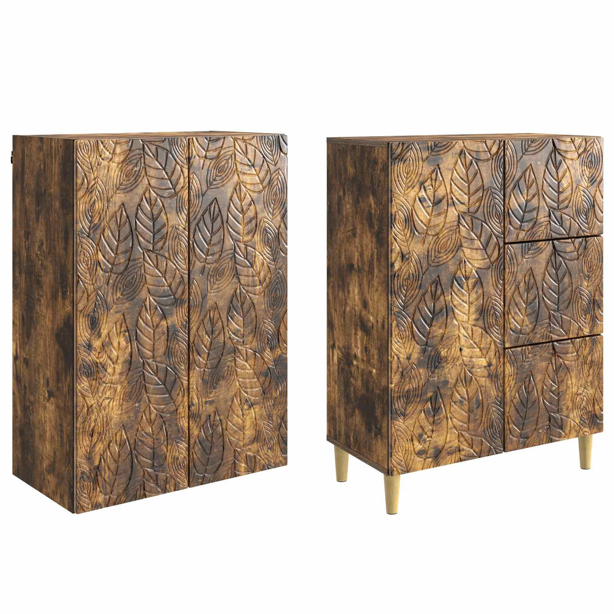 vidaXL 2 pcs Smoked Oak 4