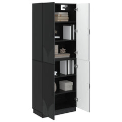 Cabinet Set 2 pcs Engineered Wood Black