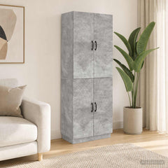 Cabinet Set 2 pcs Engineered Wood Concrete grey