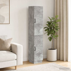 Cabinet Set 2 pcs Engineered Wood Concrete grey