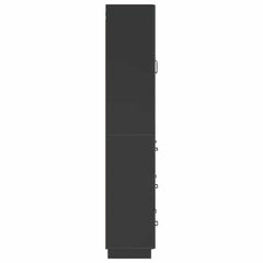 vidaXL Cabinet Set 2 pcs 66 x 34.5 x 87 cm Engineered Wood Black 6