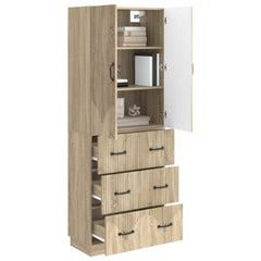 vidaXL Cabinet Set 2 pcs 66 x 34.5 x 87 cm Engineered Wood Sonoma Oak 3