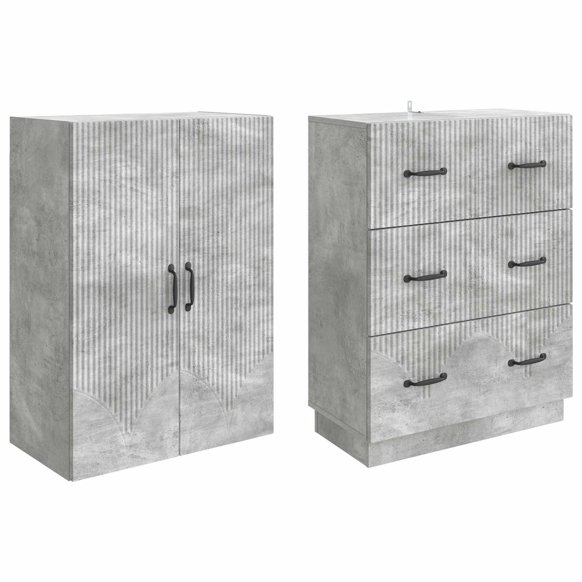 Cabinet Set 2 pcs Engineered Wood, image 4