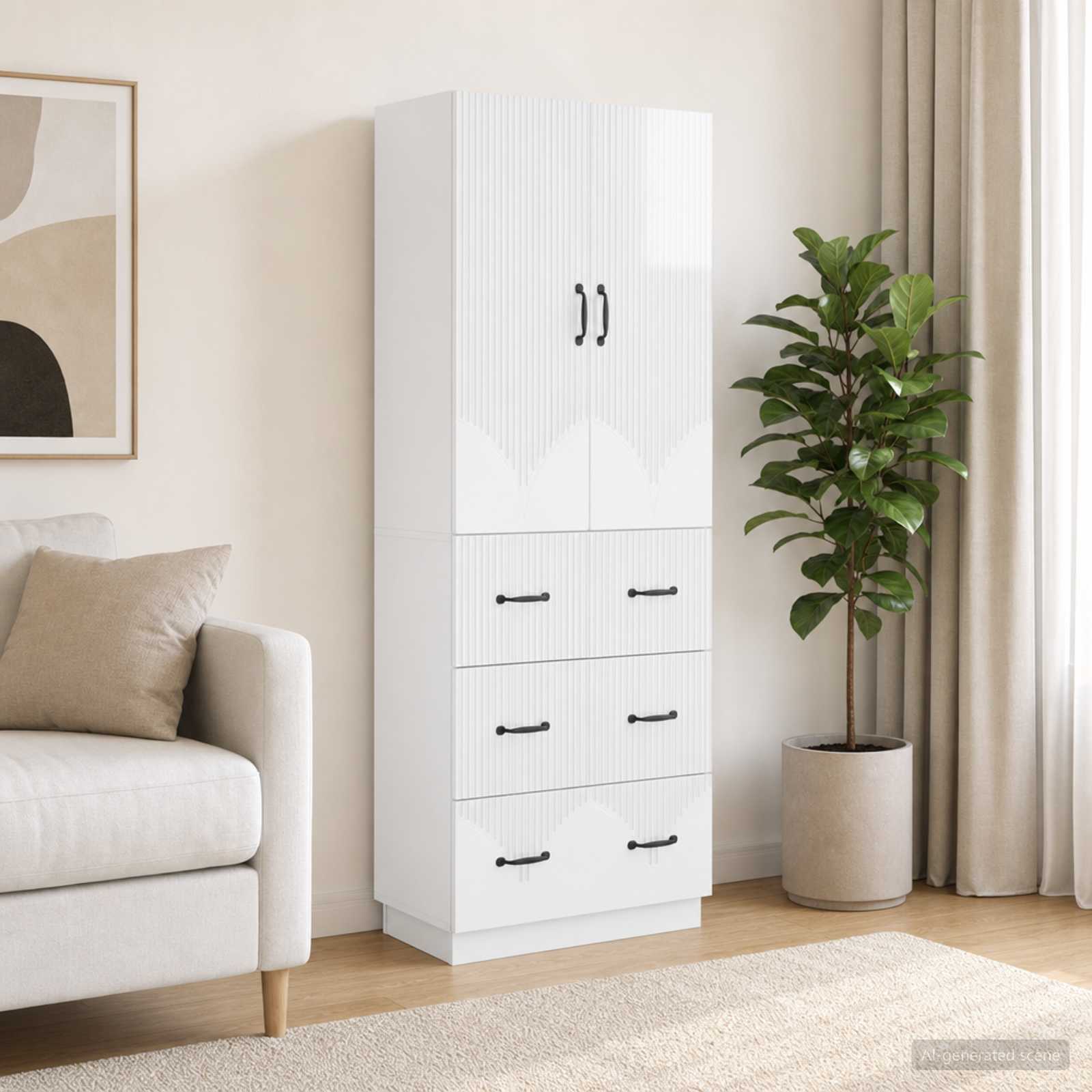 vidaXL Cabinet Set 2 pcs 66 x 34.5 x 87 cm Engineered Wood 1
