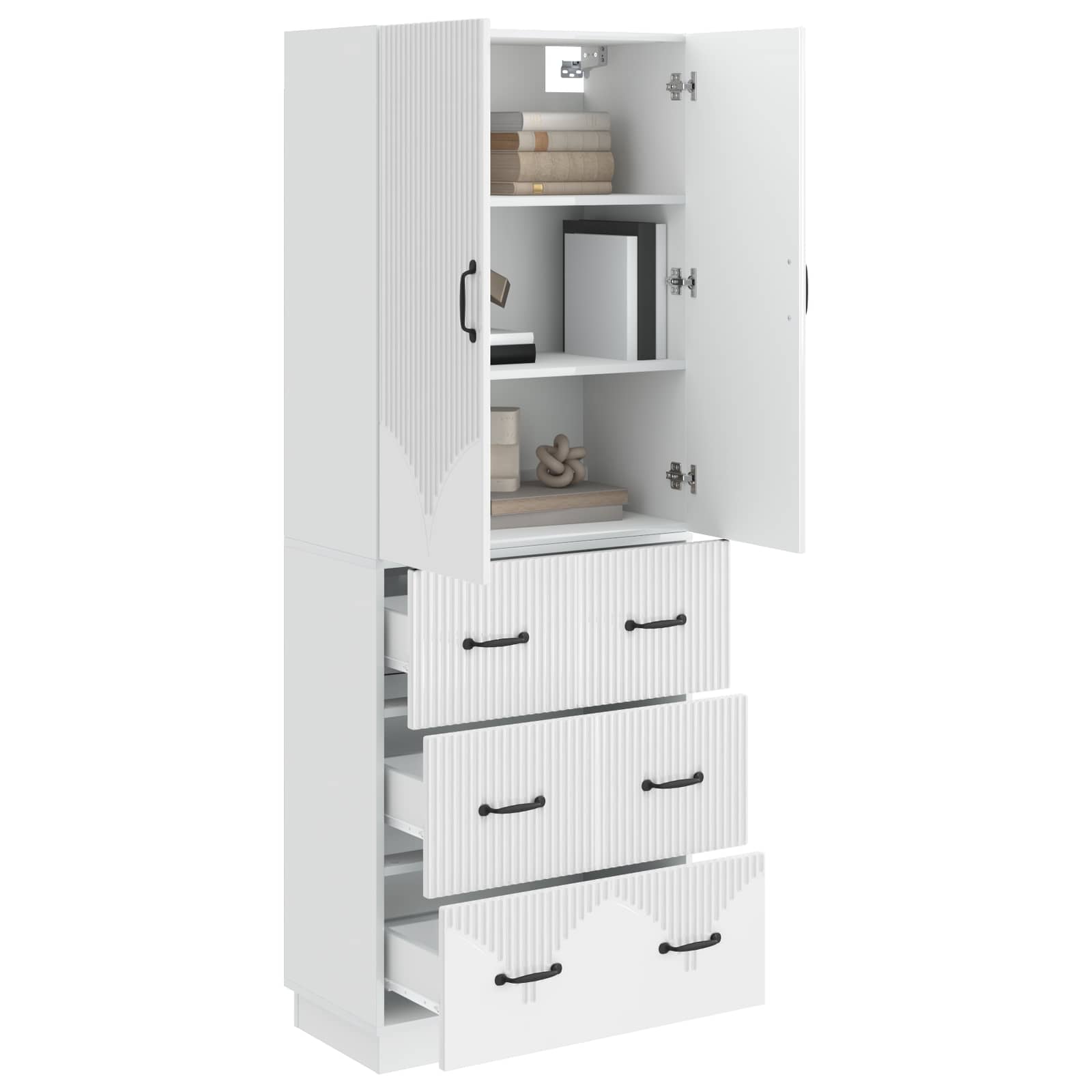 vidaXL Cabinet Set 2 pcs 66 x 34.5 x 87 cm Engineered Wood 3
