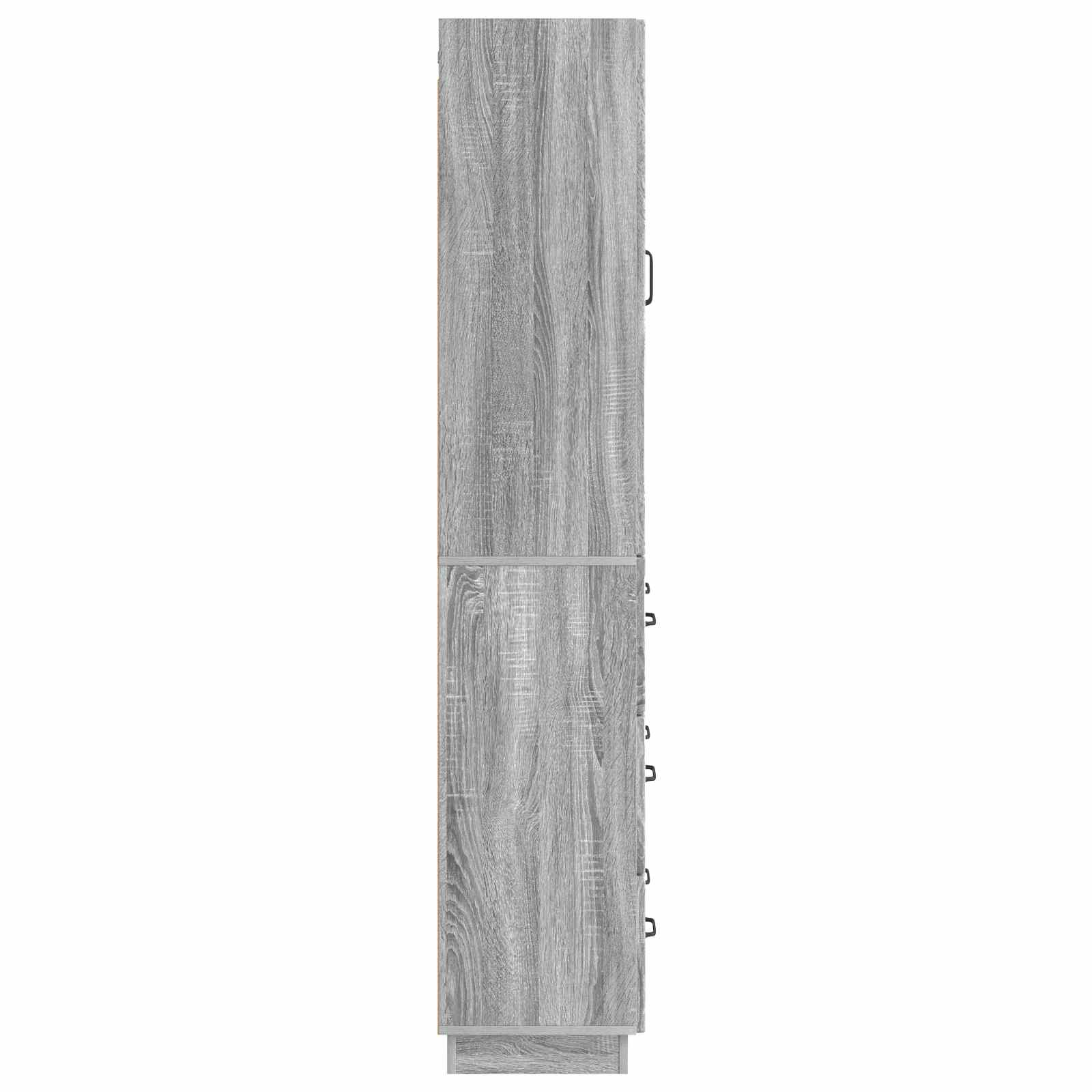 vidaXL Cabinet Set 2 pcs 66 x 34.5 x 87 cm Engineered Wood Grey Sonoma 6