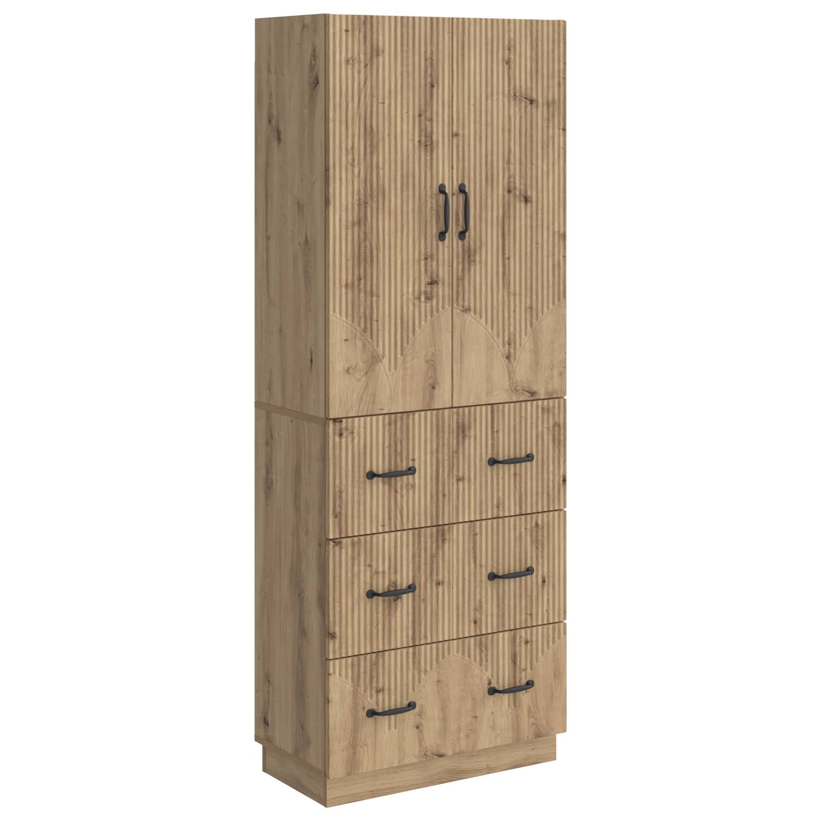 vidaXL Cabinet Set 2 pcs 66 x 34.5 x 87 cm Engineered Wood Artisan Oak 2