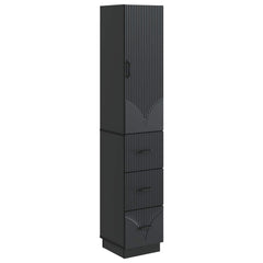 Cabinet Set 2 pcs Engineered Wood Black, image 2