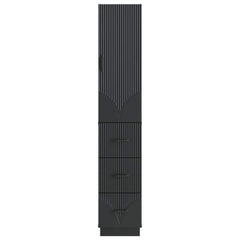 Cabinet Set 2 pcs Engineered Wood Black, image 5