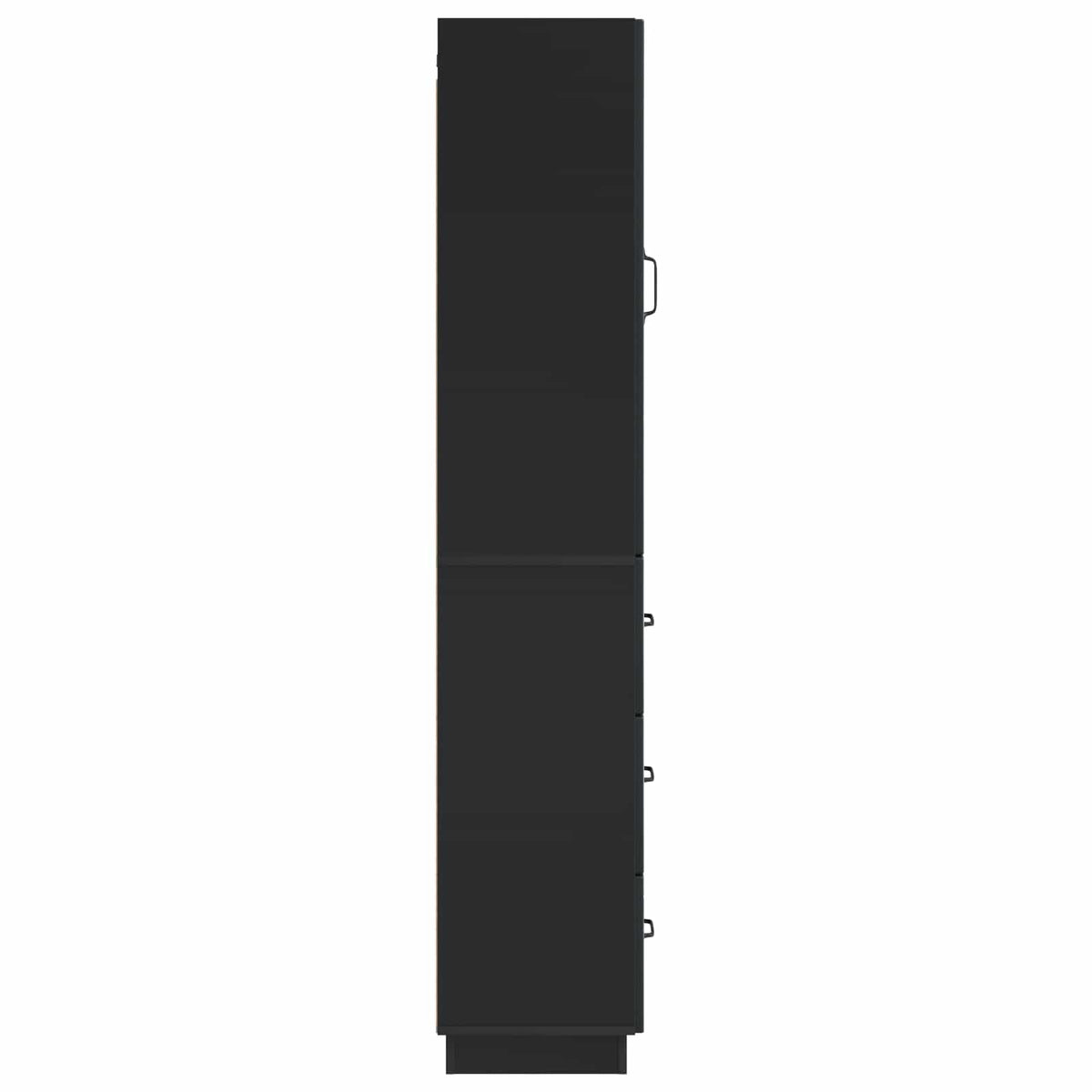 Cabinet Set 2 pcs Engineered Wood Black, image 6