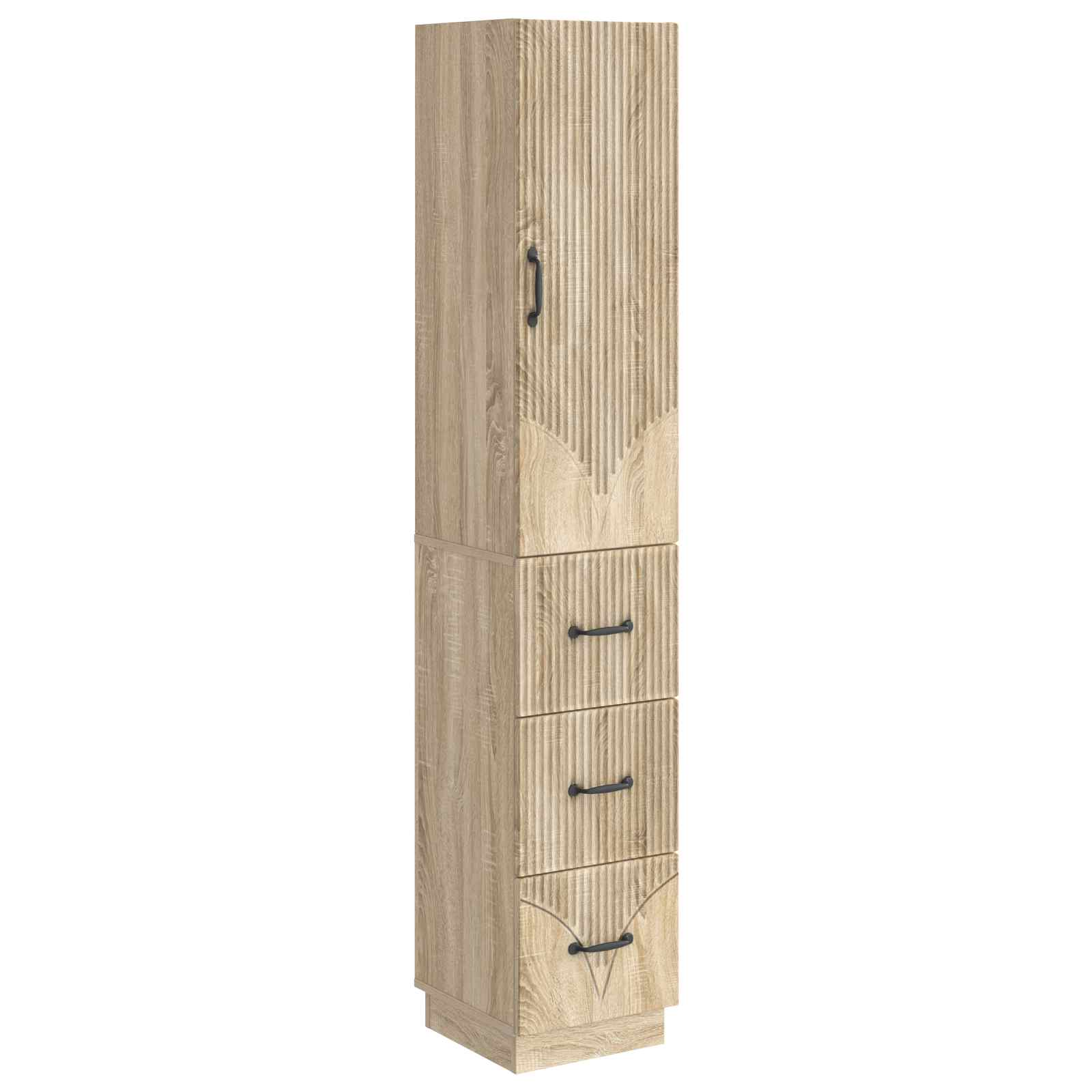 vidaXL Cabinet Set 2 pcs 33 x 34.5 x 87 cm Engineered Wood Sonoma Oak 2
