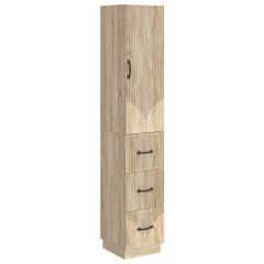 vidaXL Cabinet Set 2 pcs 33 x 34.5 x 87 cm Engineered Wood Sonoma Oak 2
