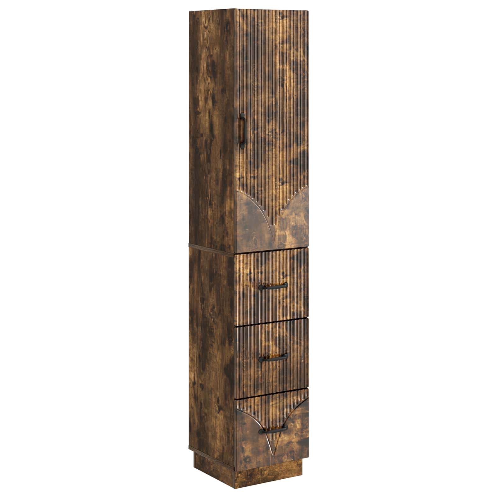 vidaXL Cabinet Set 2 pcs 33 x 34.5 x 87 cm Engineered Wood Smoked Oak 2
