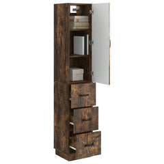 vidaXL Cabinet Set 2 pcs 33 x 34.5 x 87 cm Engineered Wood Smoked Oak 3