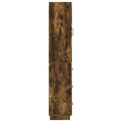 vidaXL Cabinet Set 2 pcs 33 x 34.5 x 87 cm Engineered Wood Smoked Oak 6