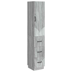 vidaXL Cabinet Set 2 pcs 33 x 34.5 x 87 cm Engineered Wood Grey Sonoma 2