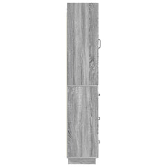 vidaXL Cabinet Set 2 pcs 33 x 34.5 x 87 cm Engineered Wood Grey Sonoma 6
