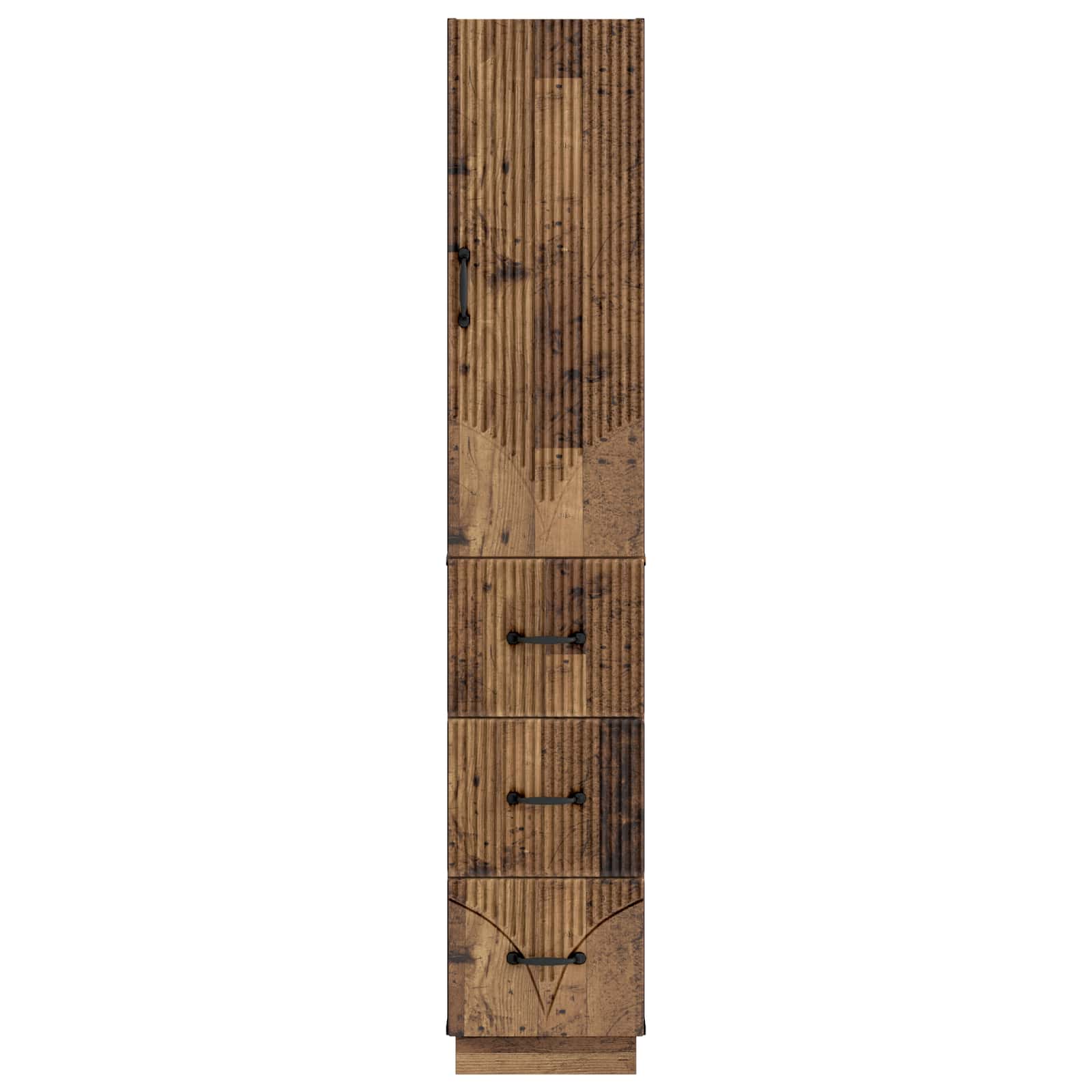 vidaXL Cabinet Set 2 pcs 33 x 34.5 x 87 cm Engineered Wood Old Wood 5