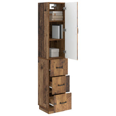 vidaXL Cabinet Set 2 pcs 33 x 34.5 x 87 cm Engineered Wood Old Wood 3