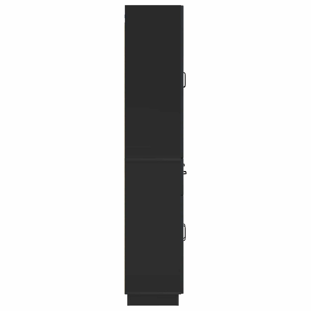 Cabinet Set 2 pcs Engineered Wood Black