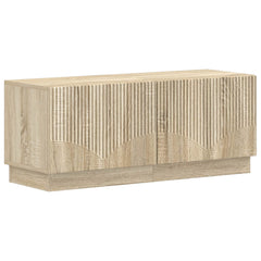 LED TV Cabinet HOORN 3 pcs Engineered Wood Sonoma oak 81 cm