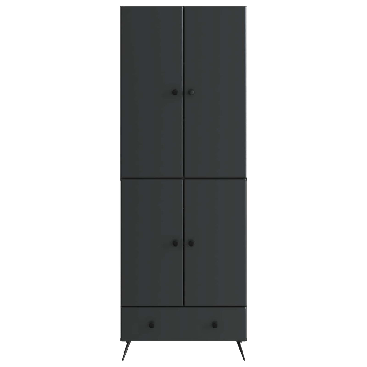Cabinet Set 2 pcs Engineered Wood Black