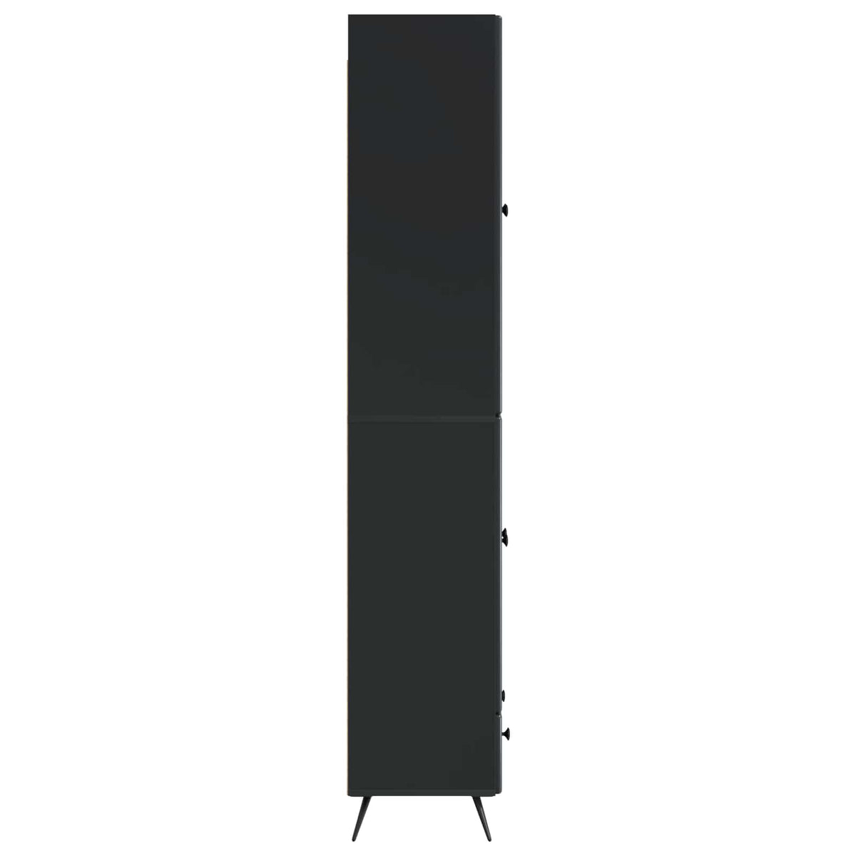 Cabinet Set 2 pcs Engineered Wood Black