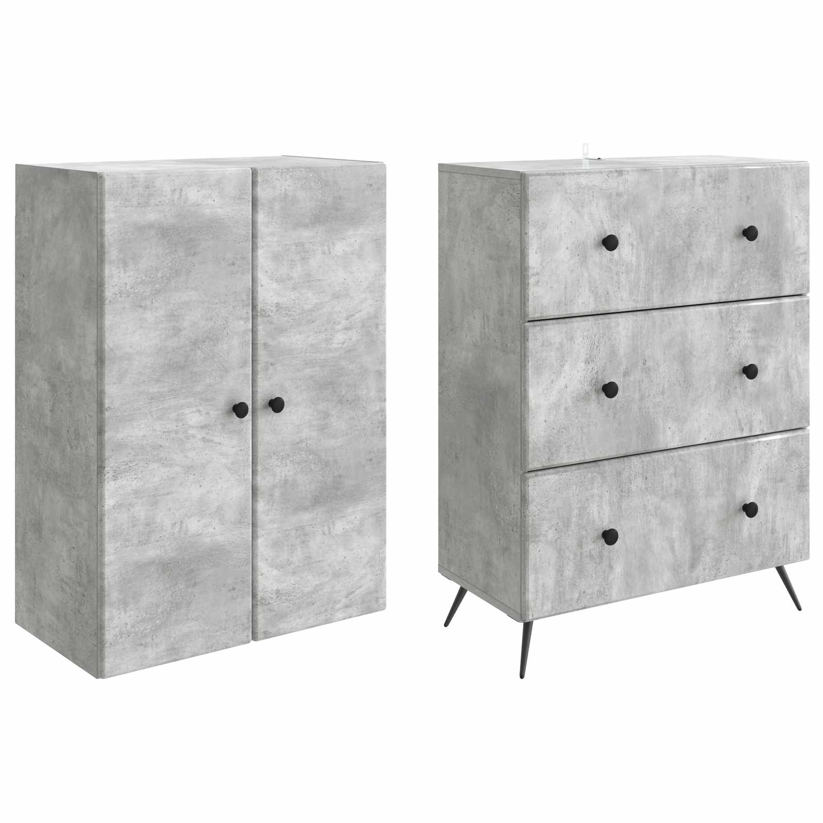 vidaXL Cabinet Set 2 pcs 66 x 34.5 x 90 cm Engineered Wood 4