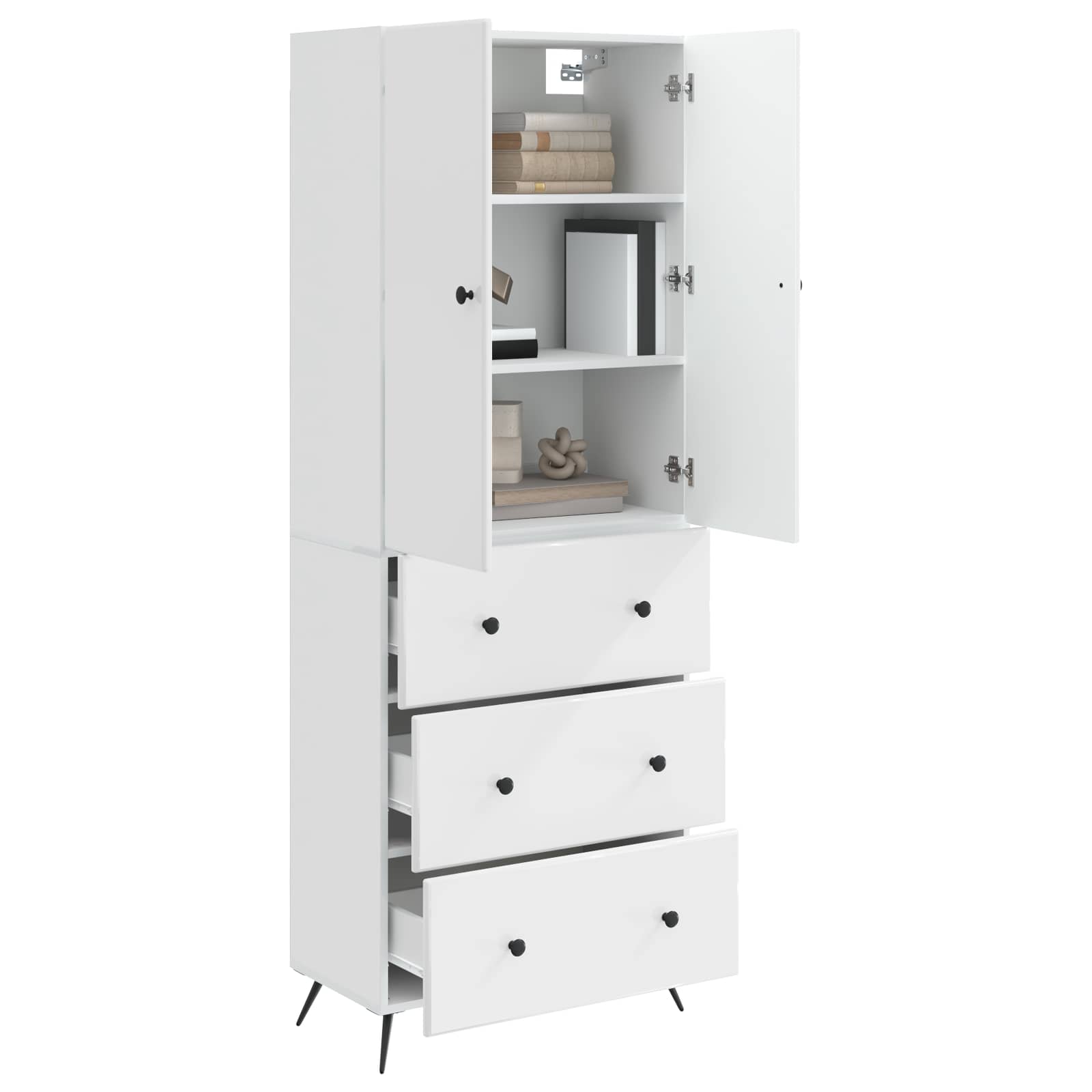 vidaXL Cabinet Set 2 pcs 66 x 34.5 x 90 cm Engineered Wood 3