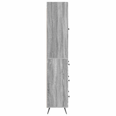 vidaXL Cabinet Set 2 pcs 66 x 34.5 x 90 cm Engineered Wood Grey Sonoma 6