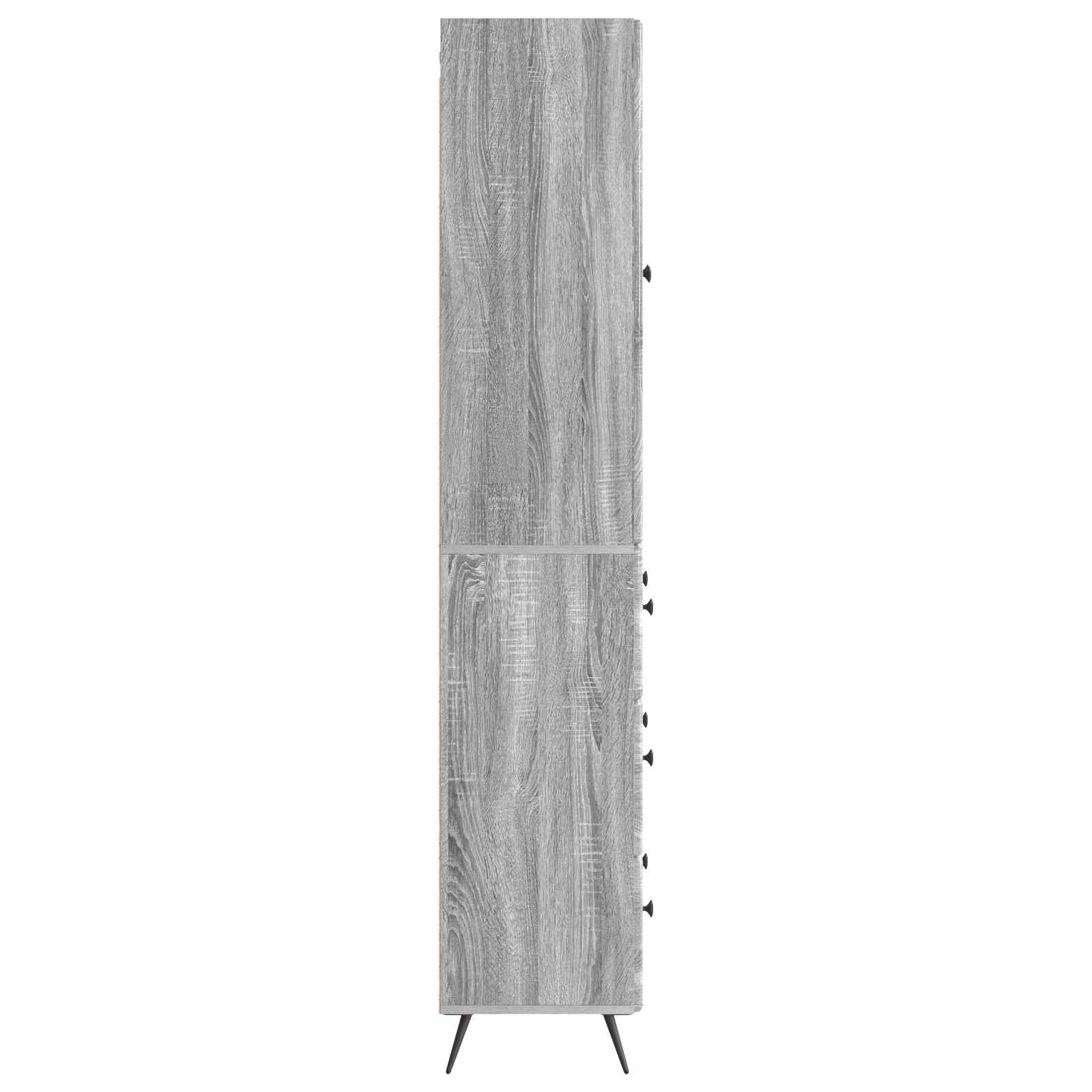 vidaXL Cabinet Set 2 pcs 66 x 34.5 x 90 cm Engineered Wood Grey Sonoma 6
