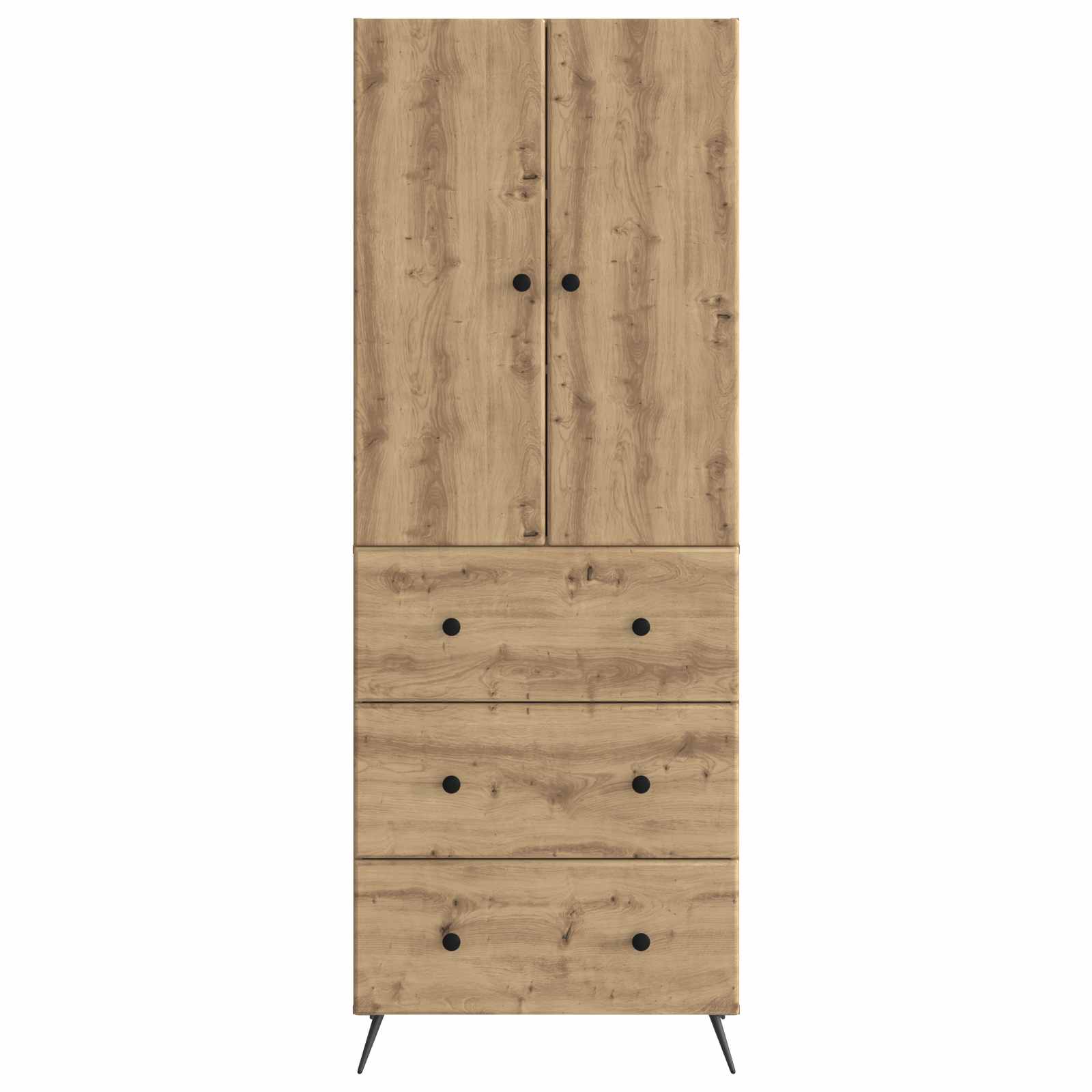 vidaXL Cabinet Set 2 pcs 66 x 34.5 x 90 cm Engineered Wood Artisan Oak 5