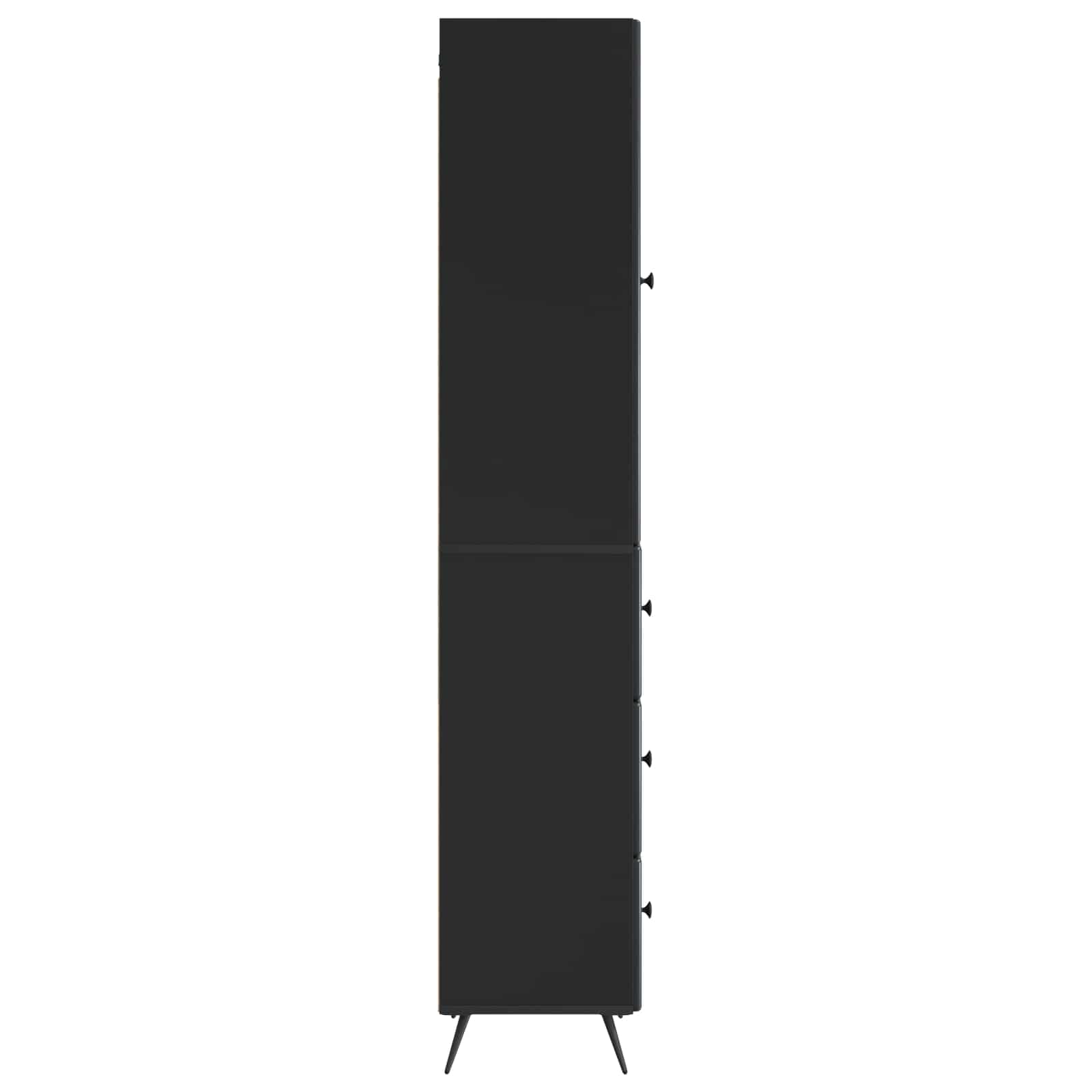 vidaXL Cabinet Set 2 pcs 34.5 x 34.5 x 90 cm Engineered Wood Black 6