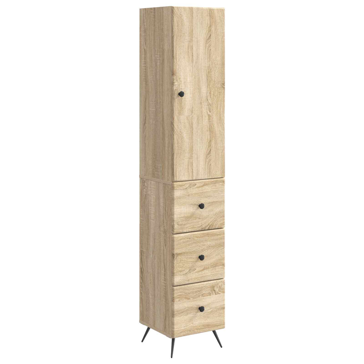 Cabinet Set 2 pcs 33 x 34.5 x 180 cm Engineered Wood Sonoma oak