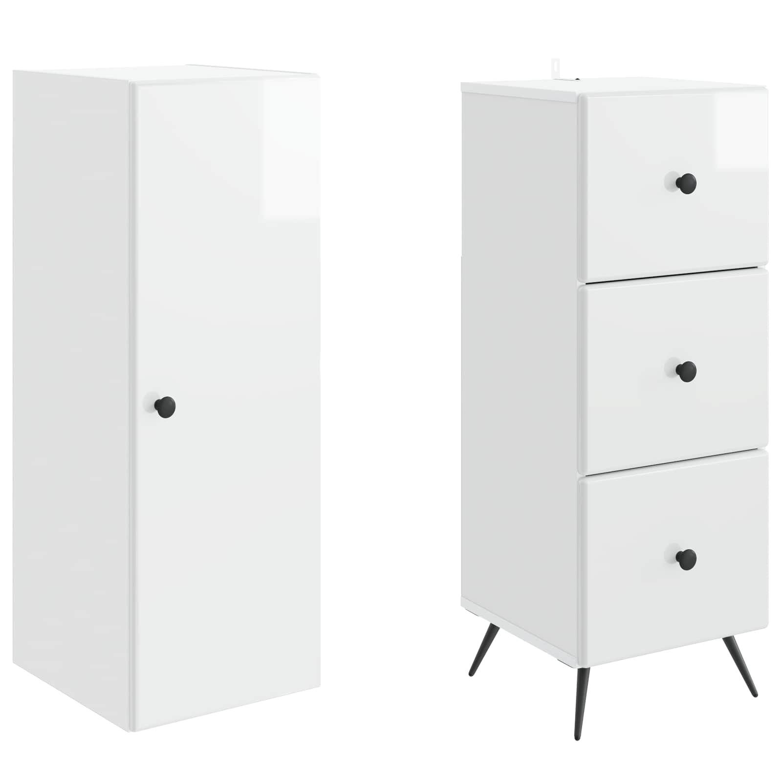 vidaXL Cabinet Set 2 pcs 34.5 x 34.5 x 90 cm Engineered Wood 4