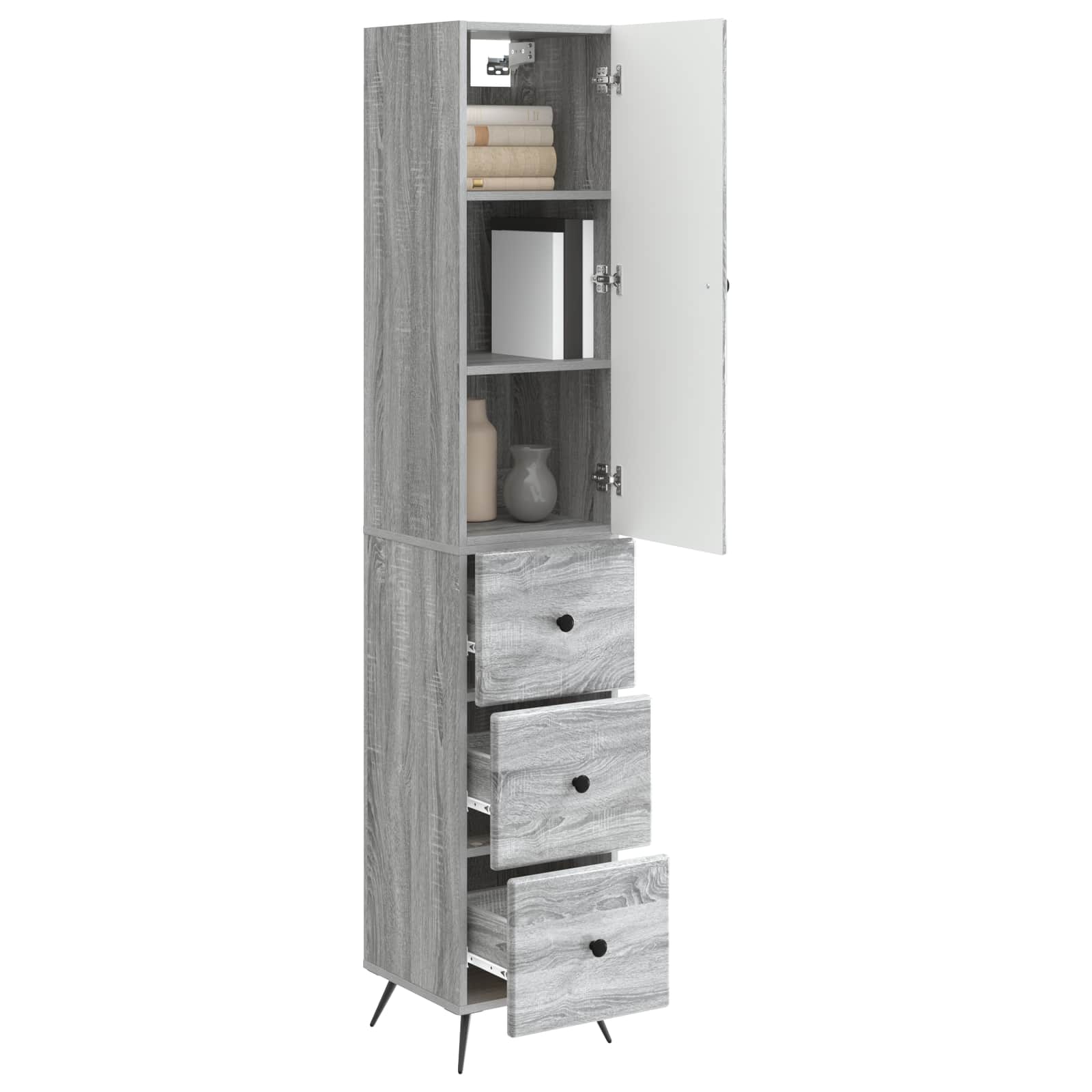 vidaXL Cabinet Set 2 pcs 34.5 x 34.5 x 90 cm Engineered Wood 3
