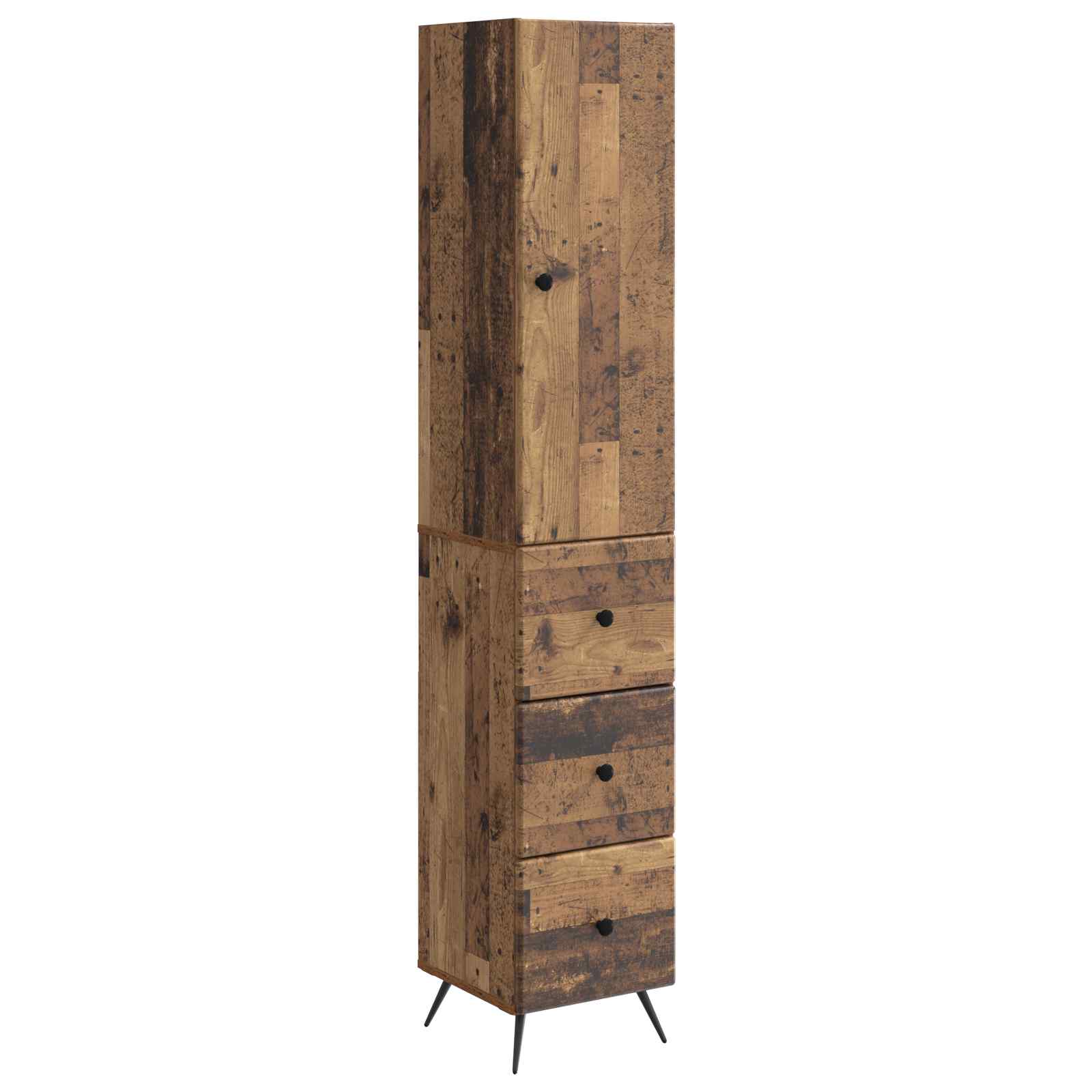 vidaXL Cabinet Set 2 pcs 34.5 x 34.5 x 90 cm Engineered Wood Old Wood 2